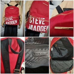 STEVE MADDEN RED MINI FORCE WOMEN'S TRAVEL BACK PACK BAG